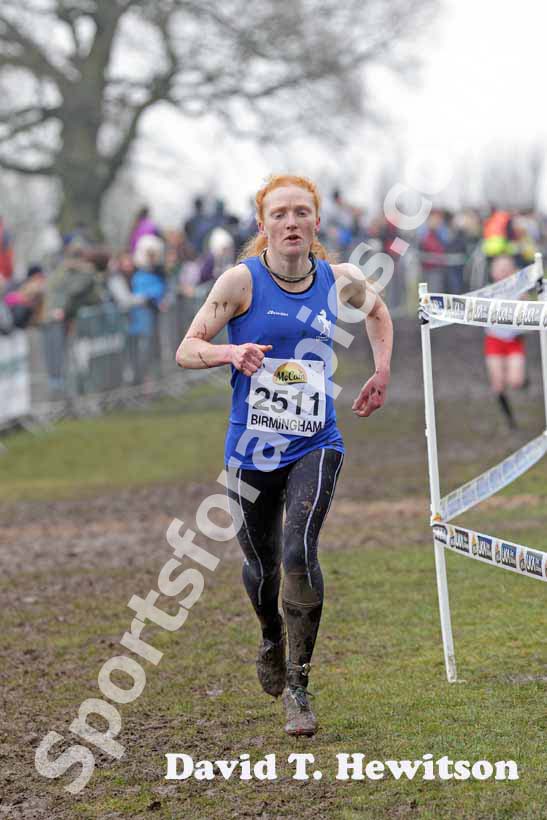 Alex Clay during the under-20 womens McCain World Cross Country Trials and Inter Counties.